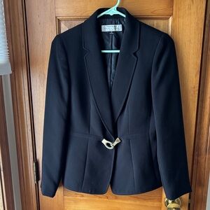 Tahari Black Women's Blazer with Gold Accent